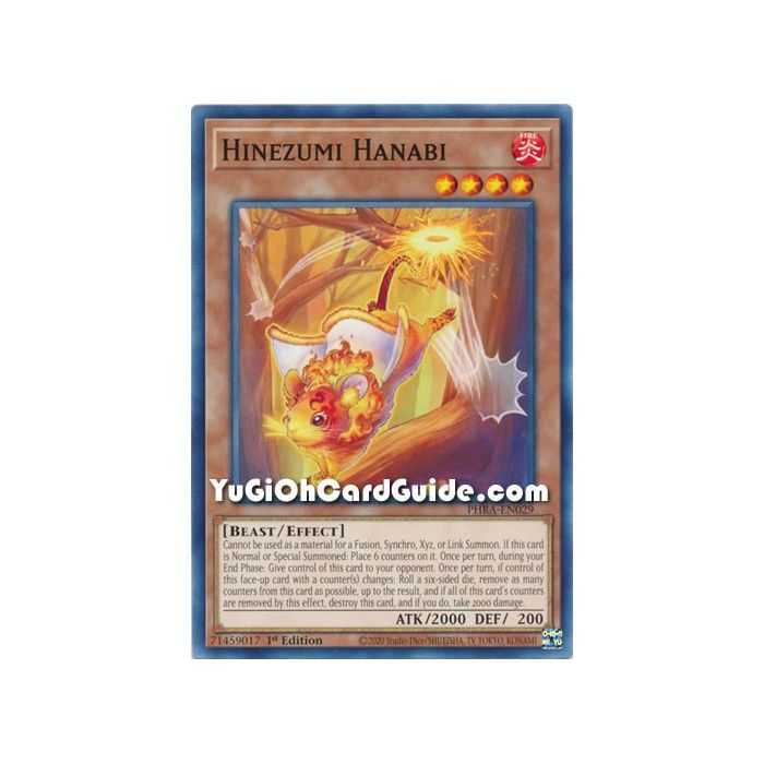 Hinezumi Hanabi (Common) – Phantom Rage | Carta YUGIOH en México