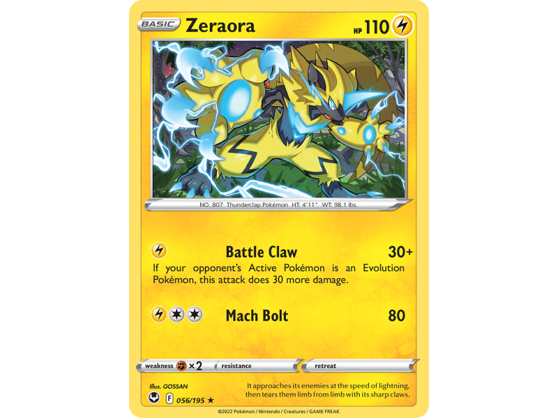 Zeraora (Reverse Holo)