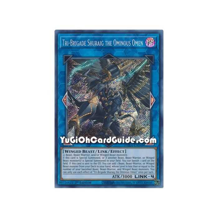 Tri-Brigade Shuraig the Ominous Omen (Secret Rare) – Phantom Rage | Carta YUGIOH en México