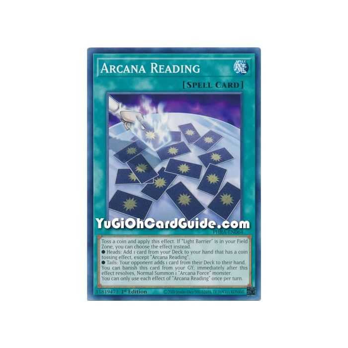 Arcana Reading (Common) – Phantom Rage | Carta YUGIOH en México