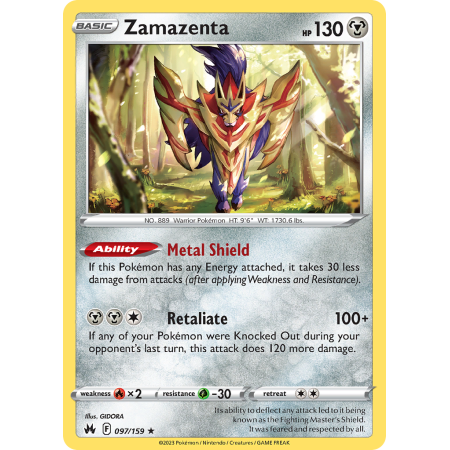 Zamazenta (Reverse Holo)