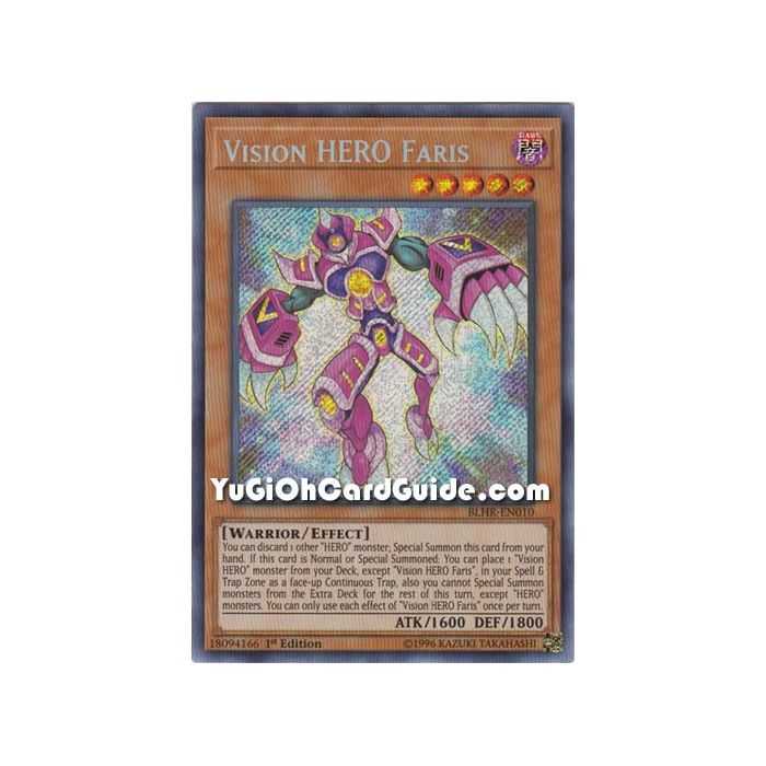 Vision HERO Faris (Secret Rare) – Battles of Legend: Hero's Revenge | Carta YUGIOH en México