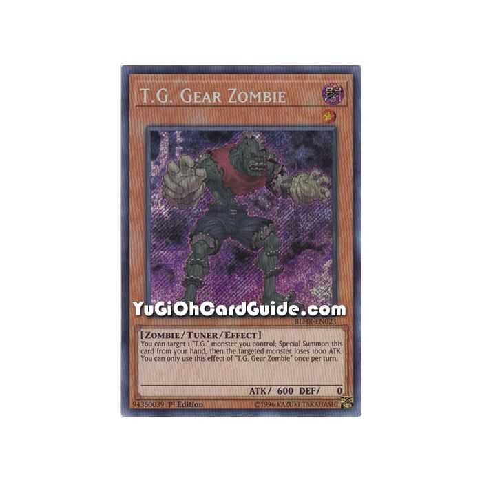 T.G. Gear Zombie (Secret Rare) – Battles of Legend: Hero's Revenge | Carta YUGIOH en México