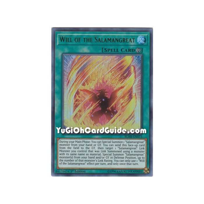 Will of the Salamangreat (Ultra Rare) – Battles of Legend: Hero's Revenge | Carta YUGIOH en México