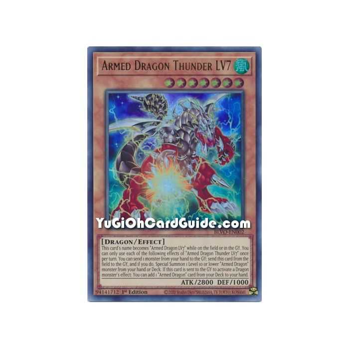 Armed Dragon Thunder LV7 (Ultra Rare) – Blazing Vortex | Carta YUGIOH en México