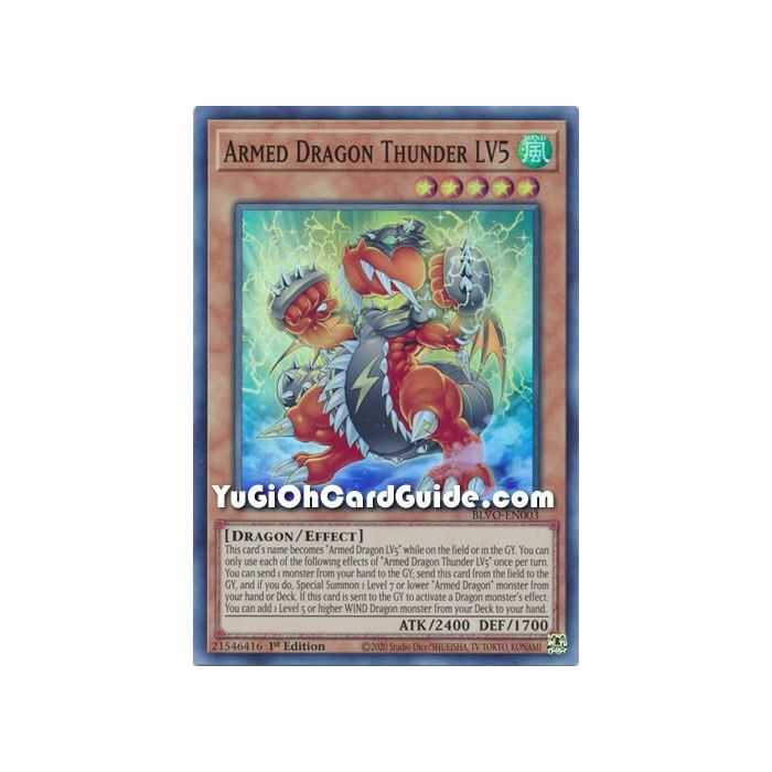 Armed Dragon Thunder LV5 (Super Rare) – Blazing Vortex | Carta YUGIOH en México
