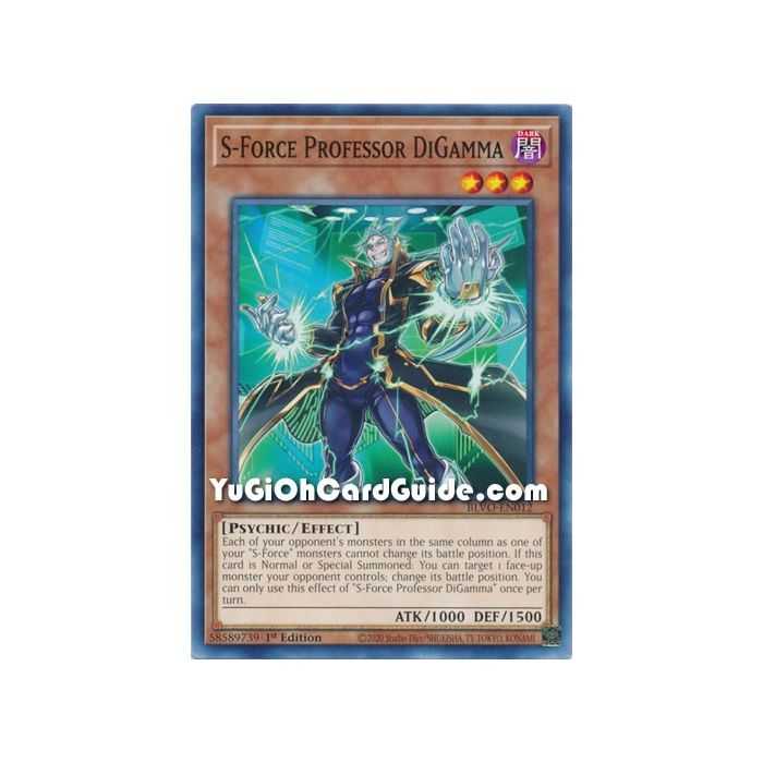S-Force Professor DiGamma (Common) – Blazing Vortex | Carta YUGIOH en México