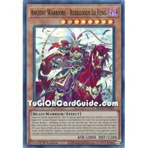 Ancient Warriors - Rebellious Lu Feng (Super Rare) – Blazing Vortex | Carta YUGIOH en México
