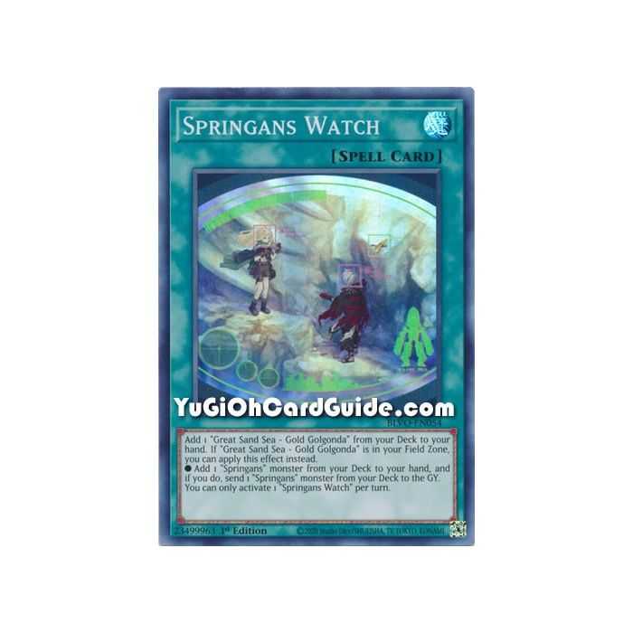 Springans Watch (Super Rare) – Blazing Vortex | Carta YUGIOH en México