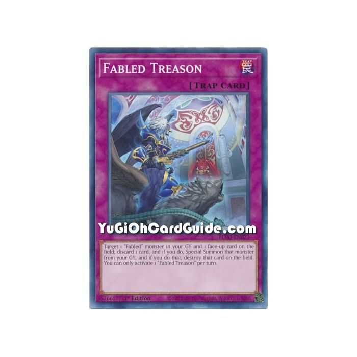 Fabled Treason (Common) – Blazing Vortex | Carta YUGIOH en México