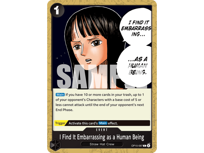 I Find It Embarrassing as a Human Being (C)