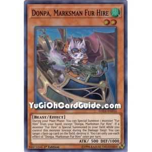 Donpa, Marksman Fur Hire – Dark Saviors | Carta YUGIOH en México