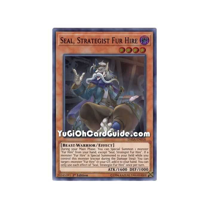 Seal, Strategist Fur Hire (Super Rare) – Dark Saviors | Carta YUGIOH en México