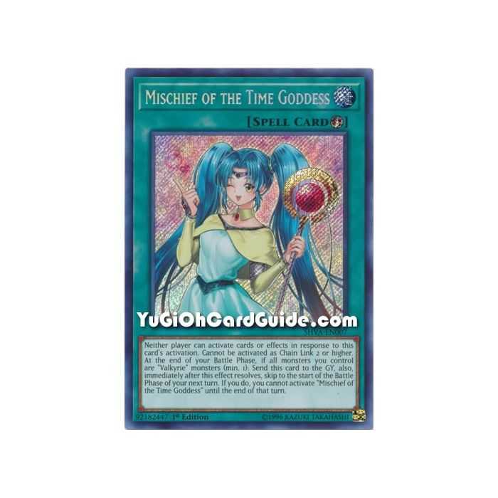 Mischief of the Time Goddess (Secret Rare) – Shadows In Valhalla | Carta YUGIOH en México