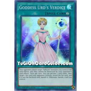 Goddess Urd's Verdict (Super Rare) – Shadows In Valhalla | Carta YUGIOH en México
