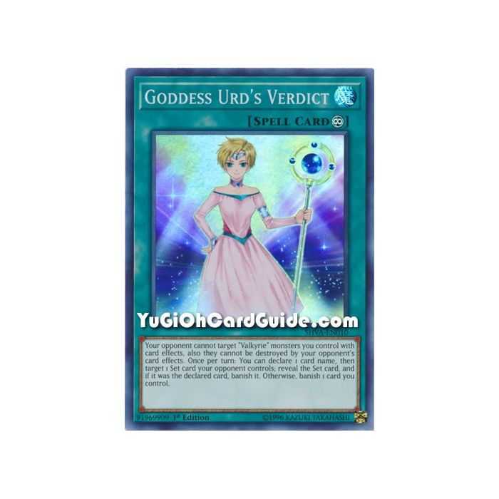 Goddess Urd's Verdict (Super Rare) – Shadows In Valhalla | Carta YUGIOH en México