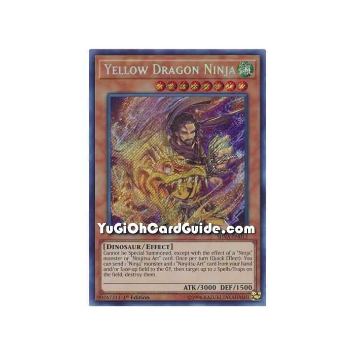 Yellow Dragon Ninja (Secret Rare) – Shadows In Valhalla | Carta YUGIOH en México