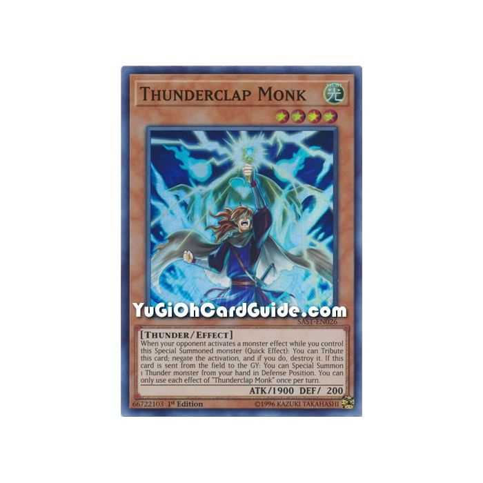 Thunderclap Monk (Super Rare) – Savage Strike | Carta YUGIOH en México